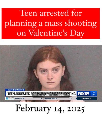 🚨Teen in custody 🚨

18-year-old Trinity Shockley was arrested after disclosing a plan for a mass shooting of Mooresville High...