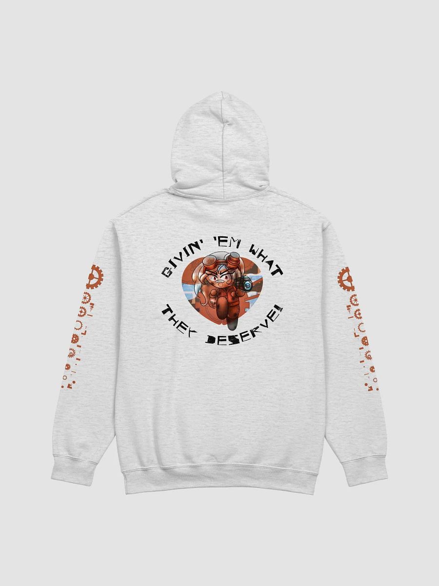 "GIVIN' 'EM WHAT THEY DESERVE!" Chibi Noure Hoodie (with black text) product image (1)
