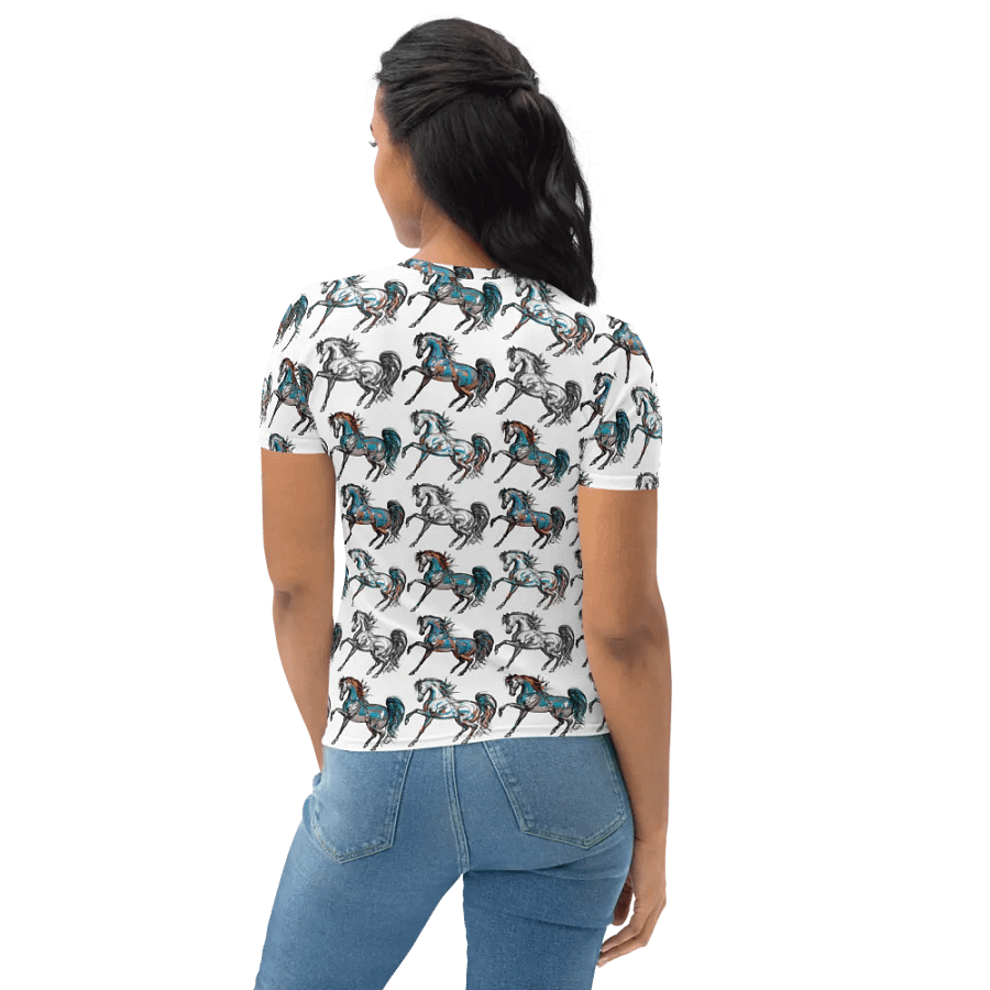 Prancing White Arabian Lady's Short Sleeve Tee product image (7)