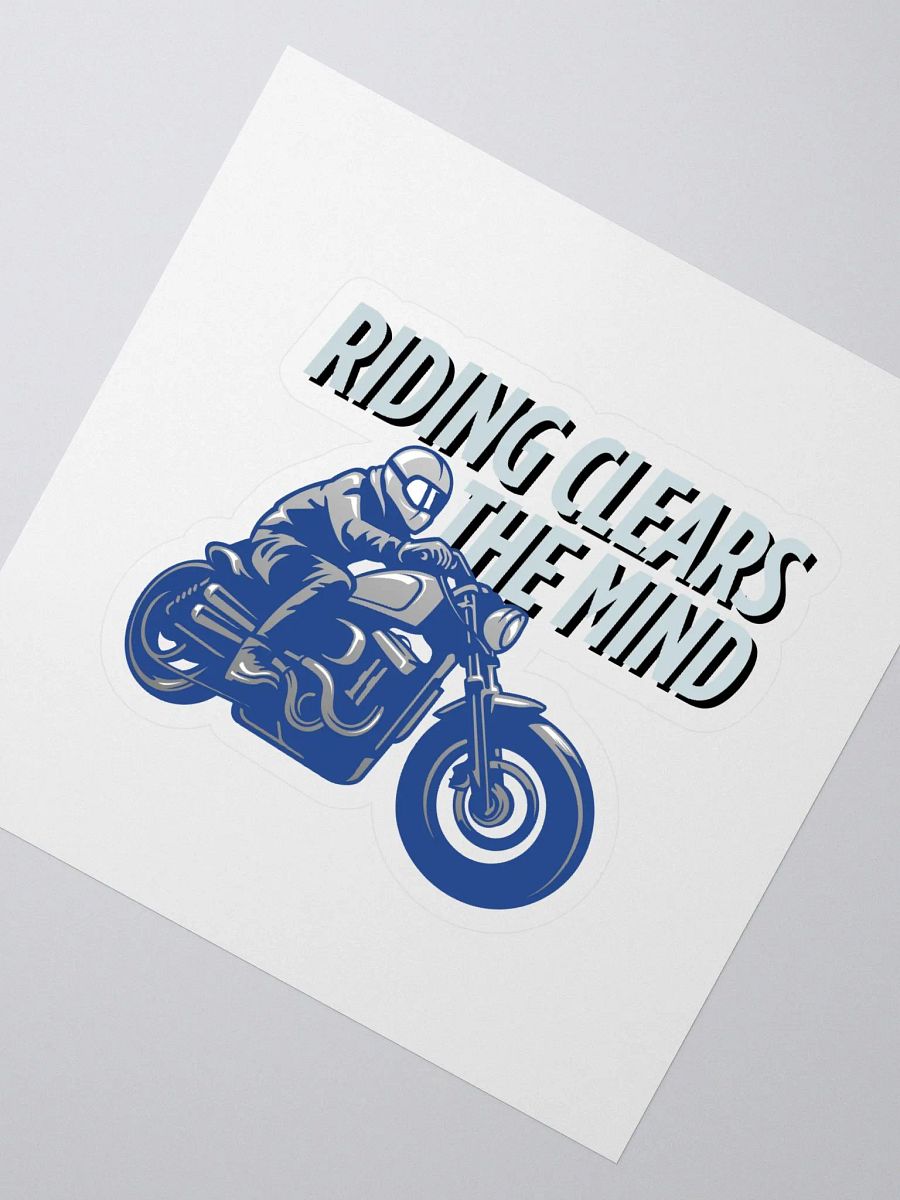 Ride Free Kiss Cut Stickers | Riding clears the mind. product image (2)