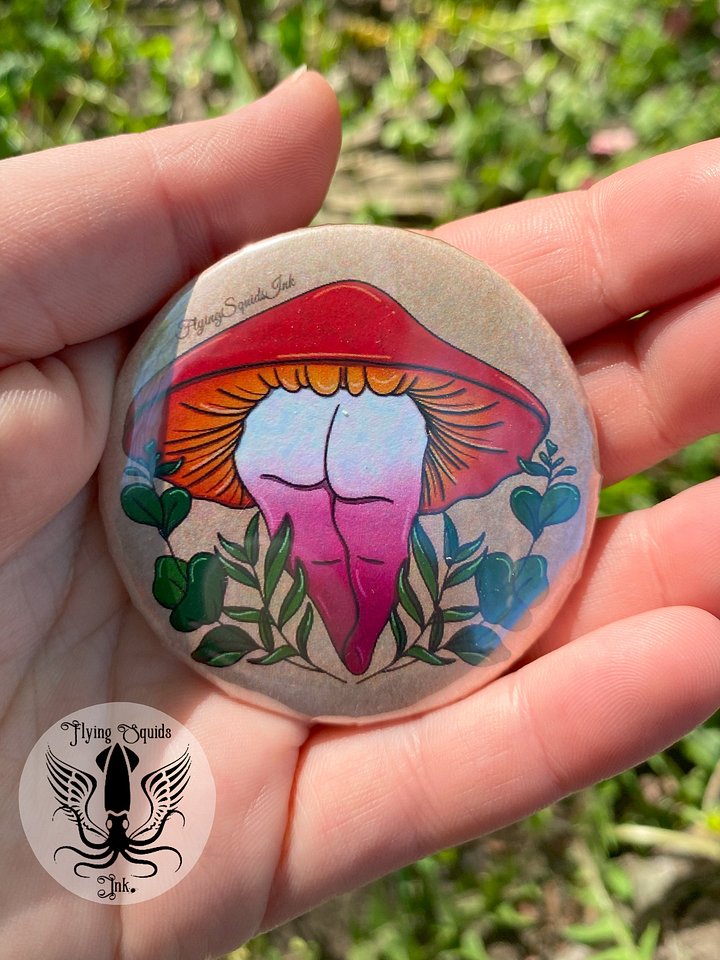 Button- Mushie Tooshie Lesiban Flag product image (1)