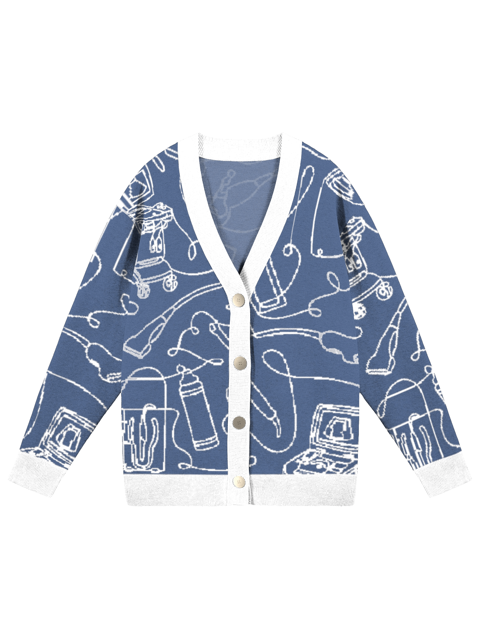 service lines (sonography - holiday blue cardigan) product image (1)