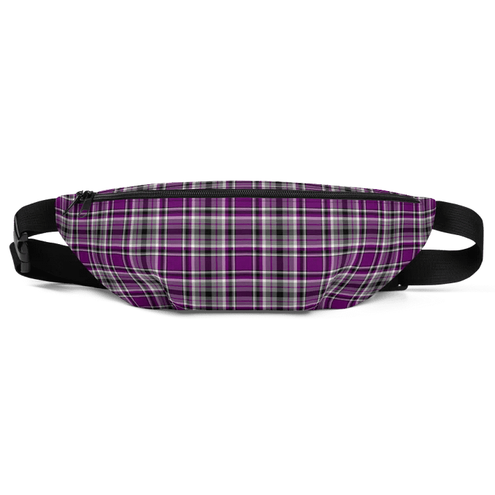 Purple, Gray, and Black Plaid Fanny Pack product image (2)