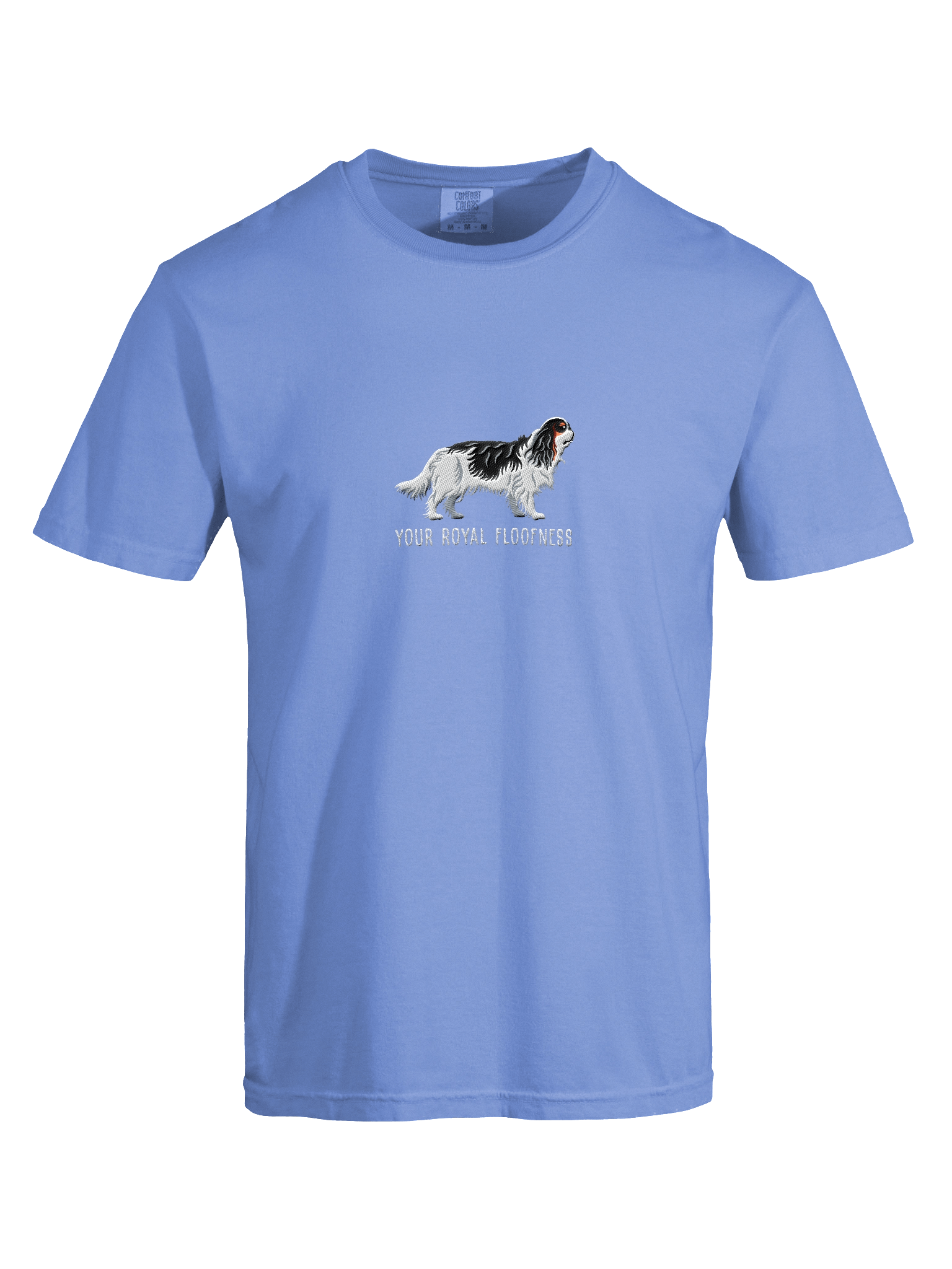 Your Royal Floofness T-Shirt(Embroidered) of a King Charles Spaniel(Tricolor) product image (37)