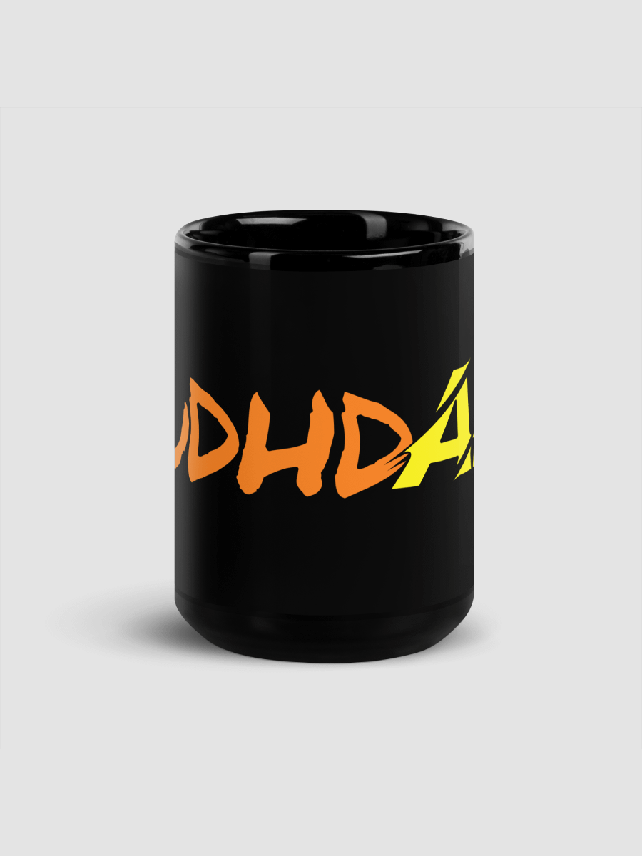 AuDHDAF Black 15 oz Glossy Mug product image (1)