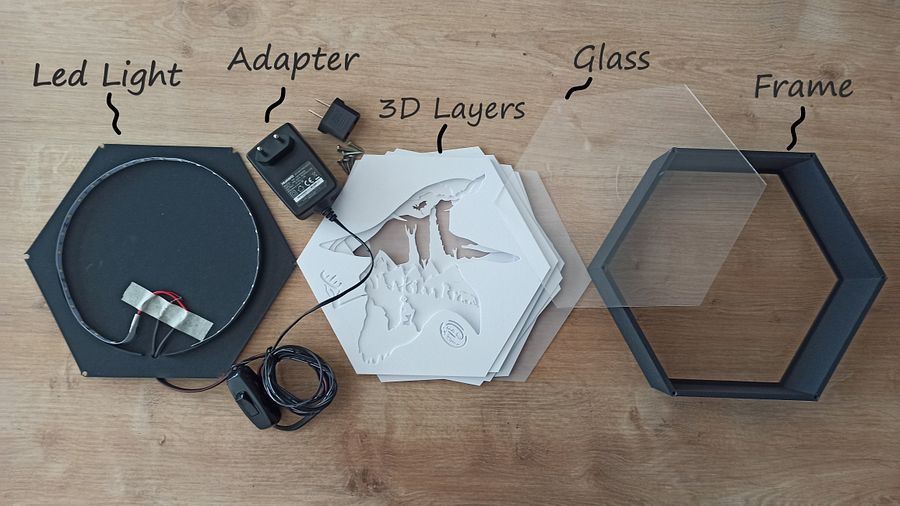 Harry Potter Hexagon-Rectangle Light Box Template 2 in 1 - PDF PNG SVG dXf +Video product image (10)