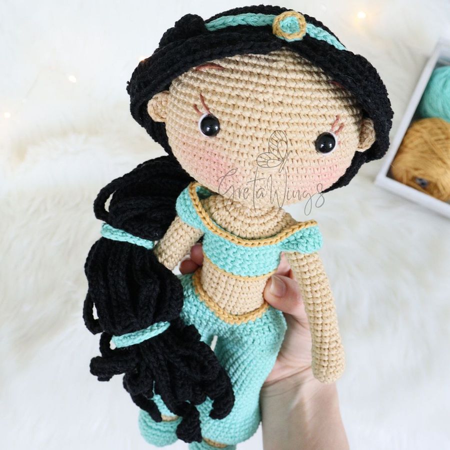 Patrón de Crochet Amigurumi de la Princesa Jazmín (Descarga Digital) product image (4)