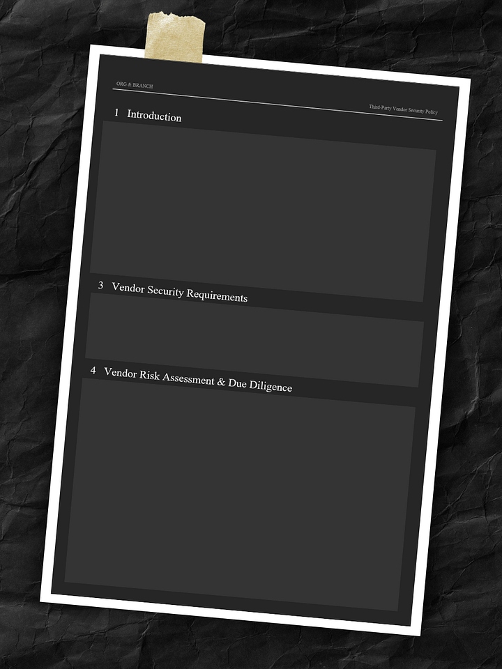 Third-Party Vendor Security Policy Template product image (2)
