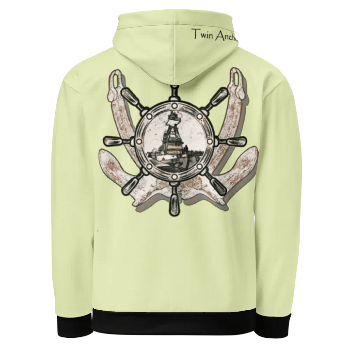 snow flurry Twin anchor ship wheel & Tug CE Hoodie product image (1)