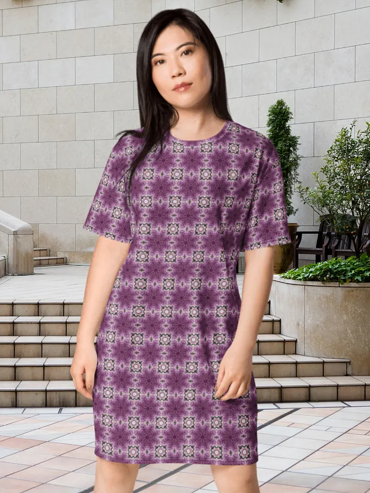 Geometric Purple Pattern T-Shirt Dress product image (1)