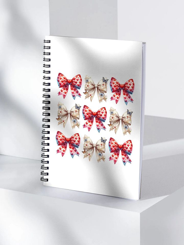 Spring Bows Heart Spiral Notebook product image (1)