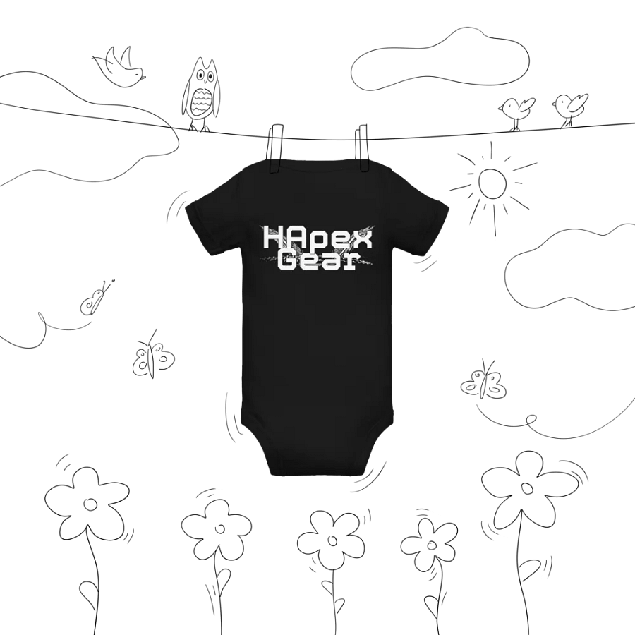Baby Short Sleeve One Piece - Embroidered - White HApex Gear White Logo product image (59)