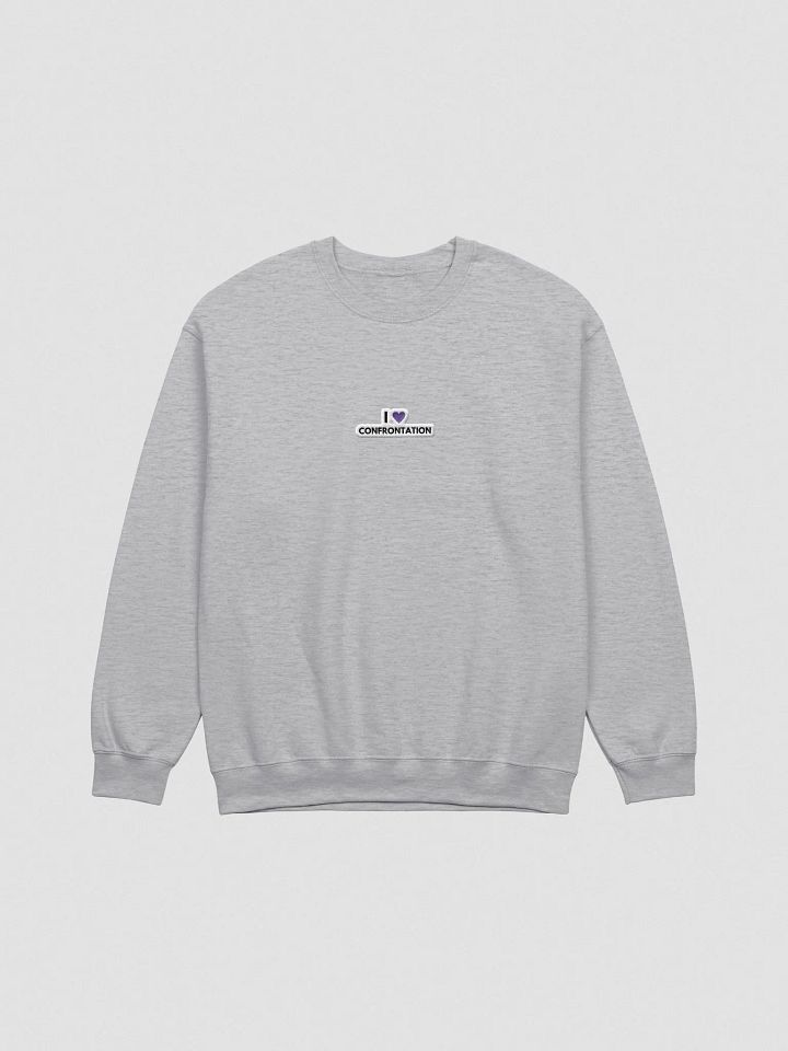I <3 Confrontation embroidered crewneck (purple bubble design) product image (2)