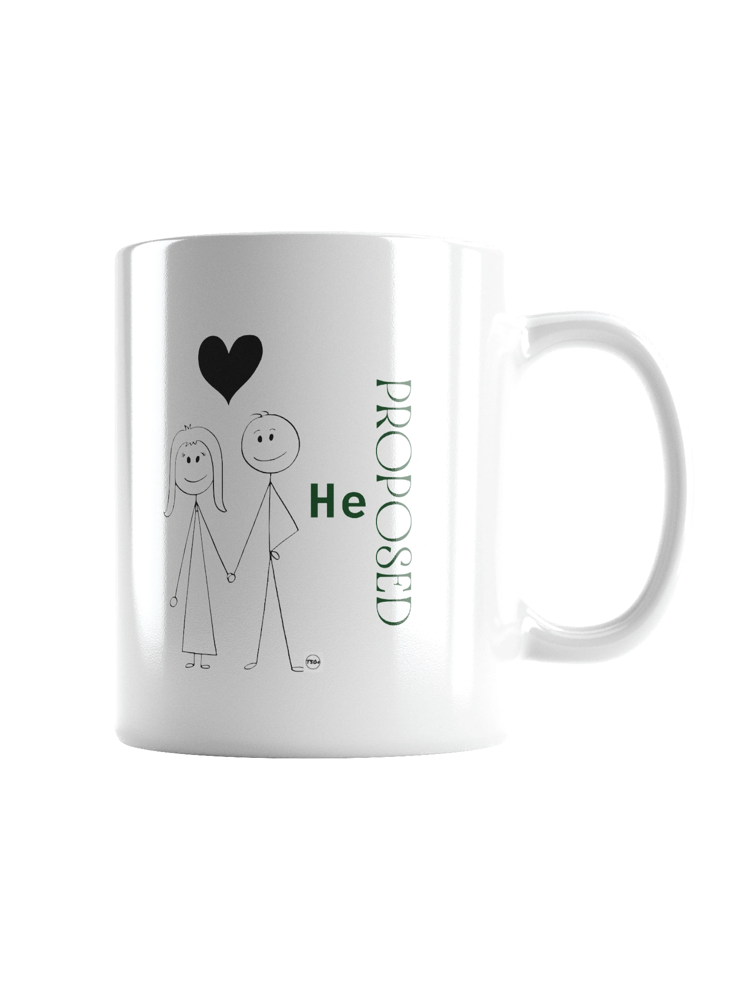 He Proposed! – Cute Stick Figure Couple Mug product image (5)