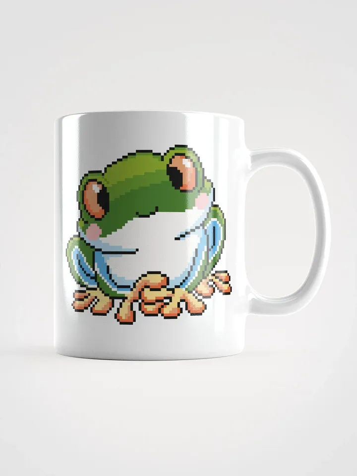 Dark Green Rip the Frog White Glossy Mug product image (2)