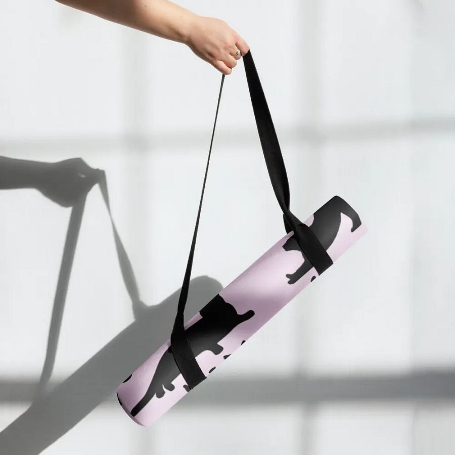Yoga Mat with Cat Silhouette Design: Non-Slip and Eco-Friendly product image (7)