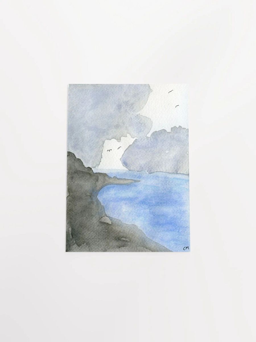 A View of Coastline: Watercolor Landscape Poster product image (8)