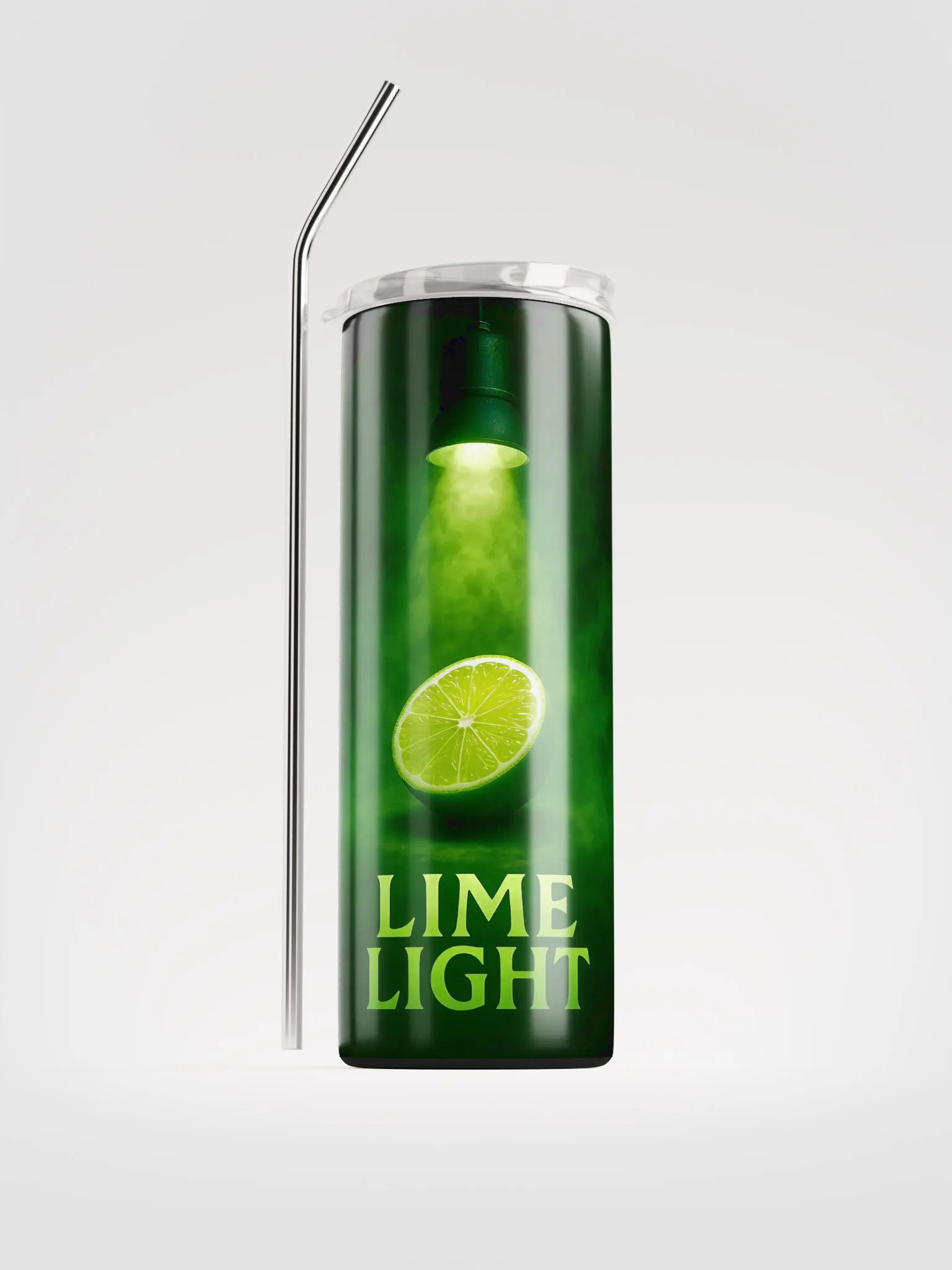 Theatrically Jerry: "Lime Light" Theatrical Stage Light Steel Tumbler product image (1)