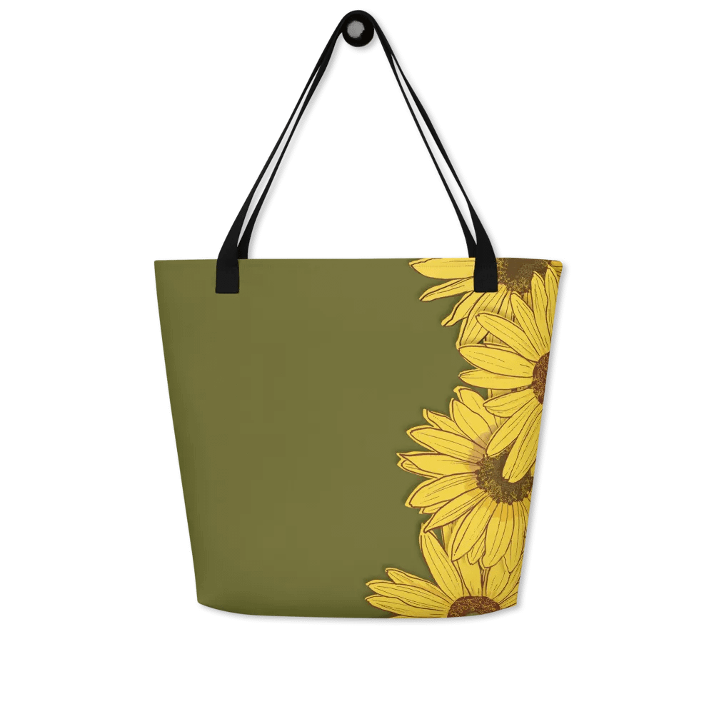 “Sunflower Stripes” Large Tote Bag product image (2)