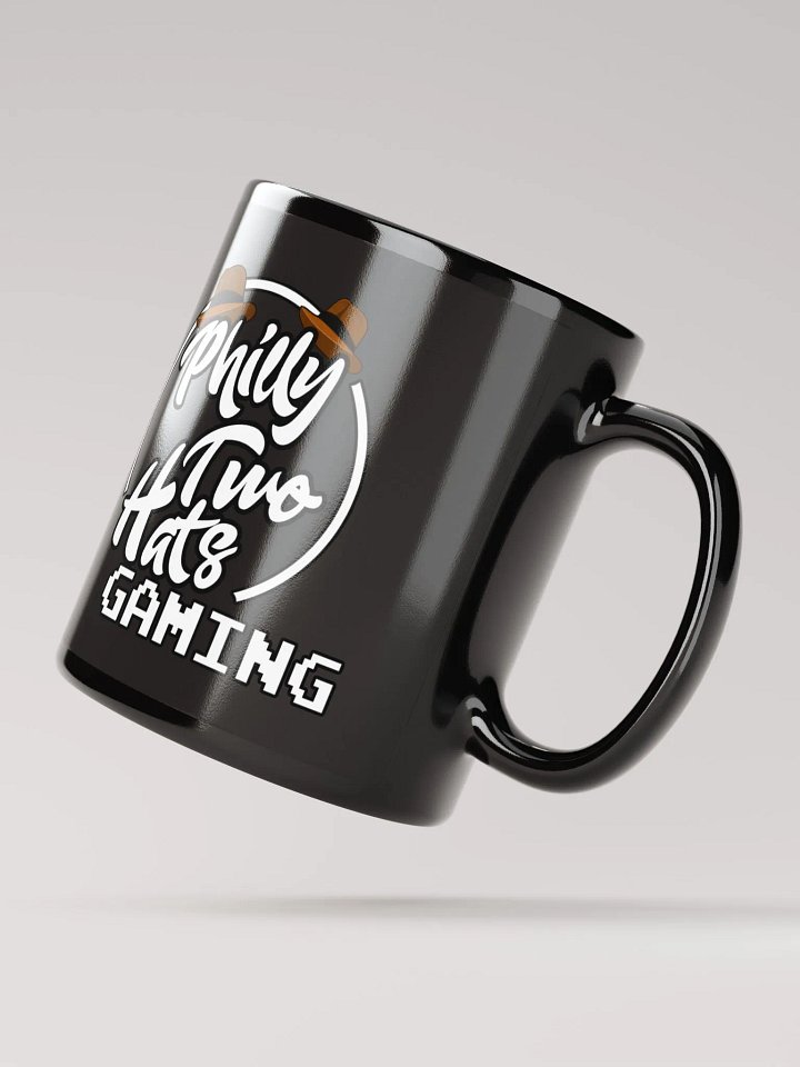 Philly Two Hats Gaming Logo Mug Black product image (2)