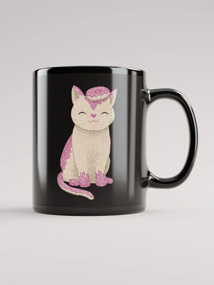 Lottie's Doughnut Cat Black Mug product image (1)