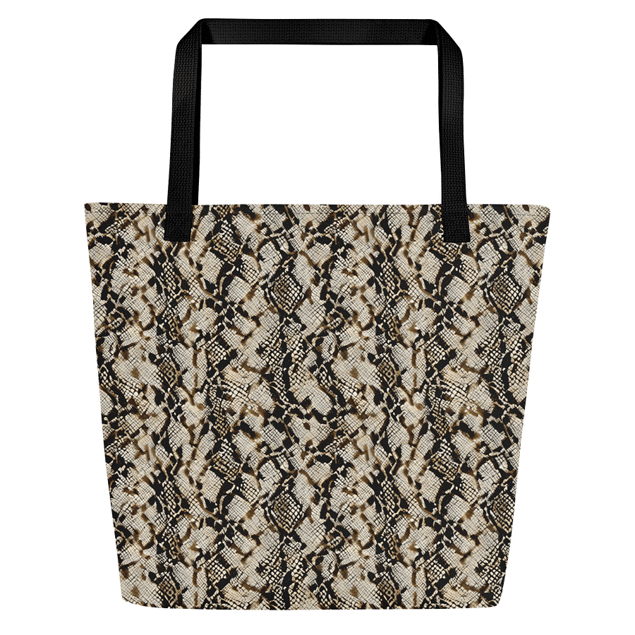 Beige Snake Pattern Tote Bag product image (3)