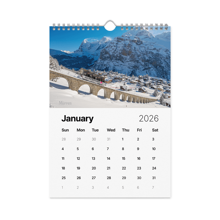 Swiss Landscapes Calendar 2026 product image (2)
