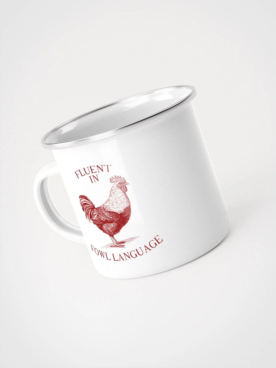 "Fluent in fowl language" ceramic mug product image (5)