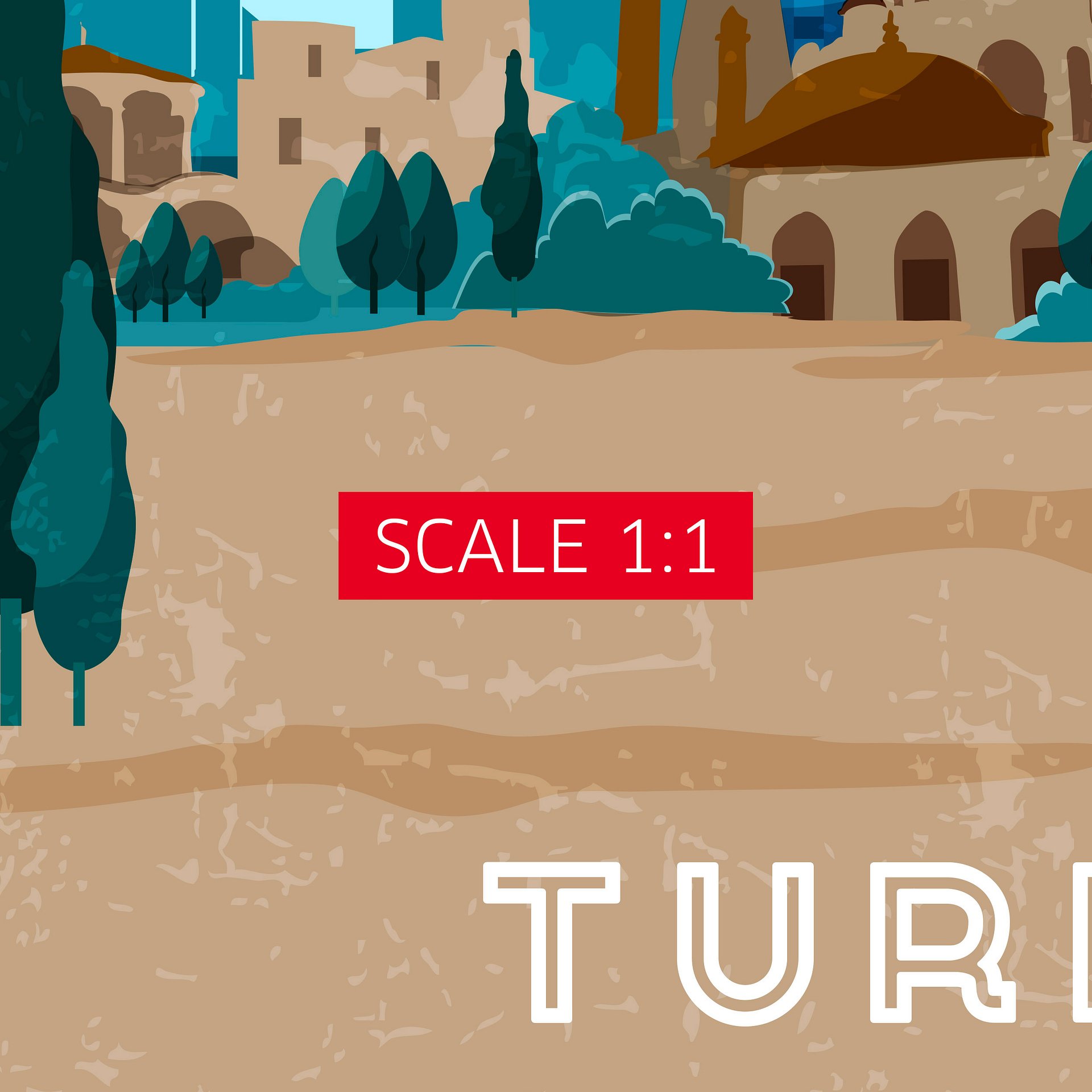 Istanbul, Turkey — Retro travel minimalist poster product image (5)