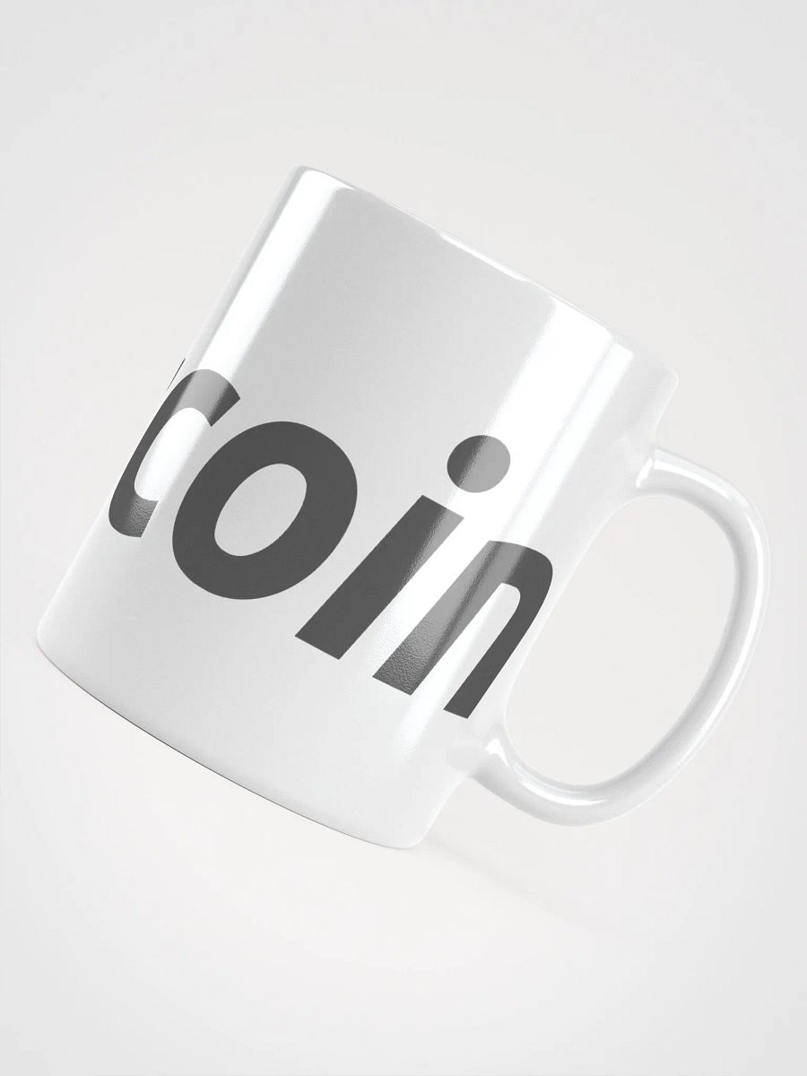 Bitcoin Logo White Glossy Mug product image (4)