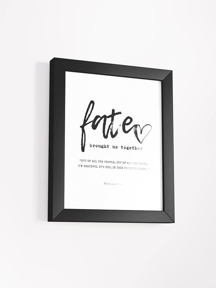 FATE BROUGHT US TOGETHER - Minimalist Black Framed Lyric Lines Poster product image (2)