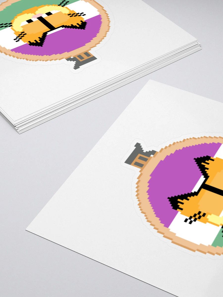 Garfield cross stitch sticker (gender queer) product image (4)