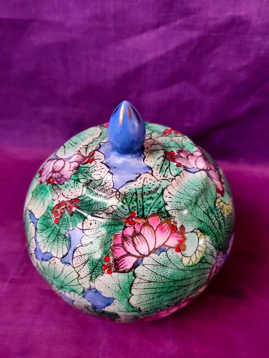Guarda joias Oriental em Verde e Azul – Peça de Decoração única e Exclusiva product image (5)