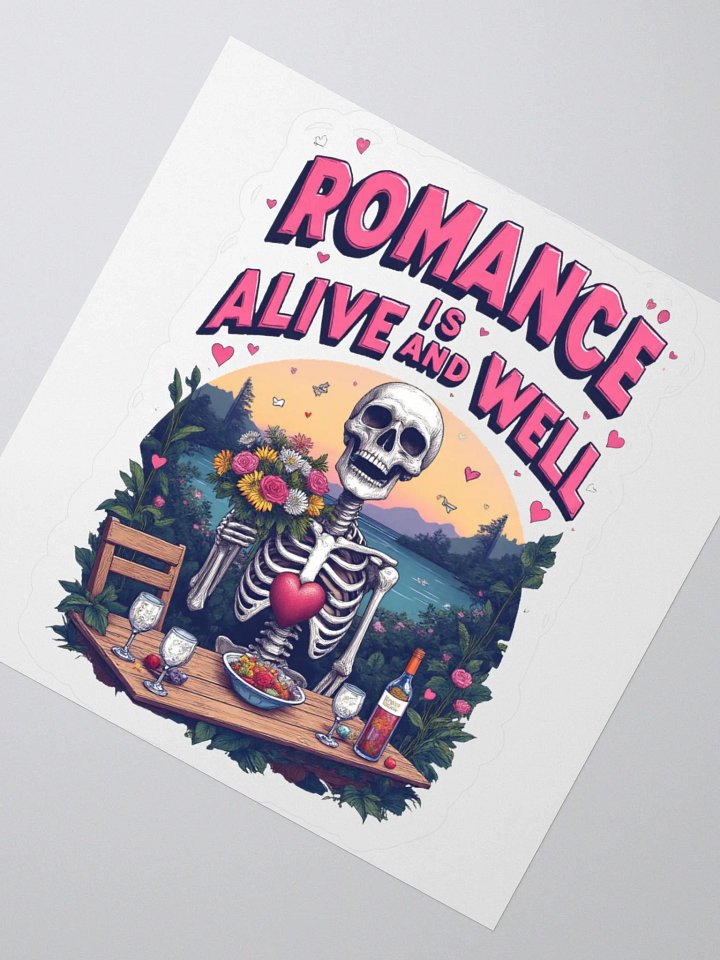 Romantic Skeleton Kiss Cut Stickers product image (6)