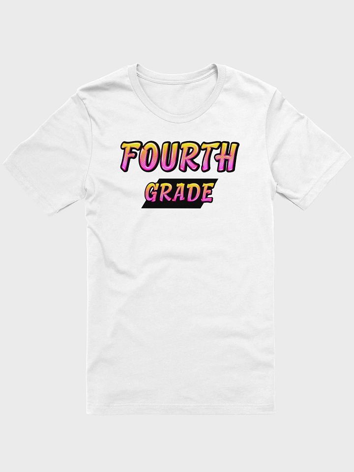 FOURTH GRADE Teacher Shirt - Pink + Yellow Bold Letters product image (2)