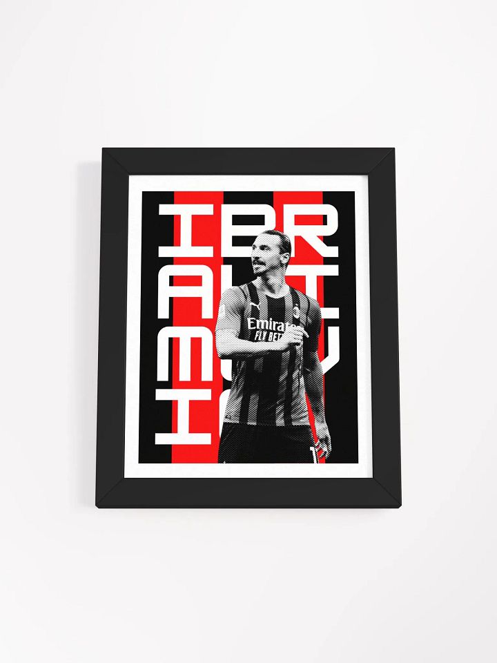 Zlatan Ibrahimović BW AC Milan Name Art Framed Print product image (1)