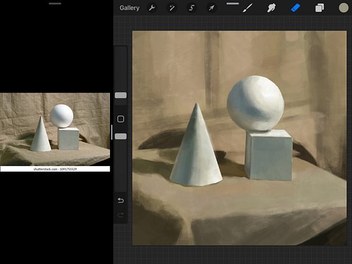 A simple shapes study painting because I really want to feel more comfortable painting and lighting from imagination ;u; 

#a...