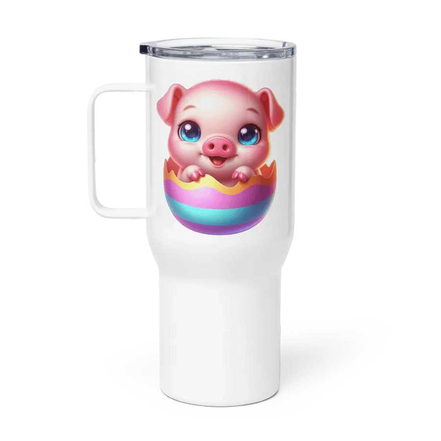 Pig Easter Egg - Travel Mug w/ Handle product image (1)