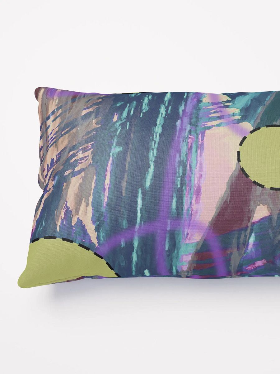 Blue Green Splatter Doodle Throw Pillow product image (8)