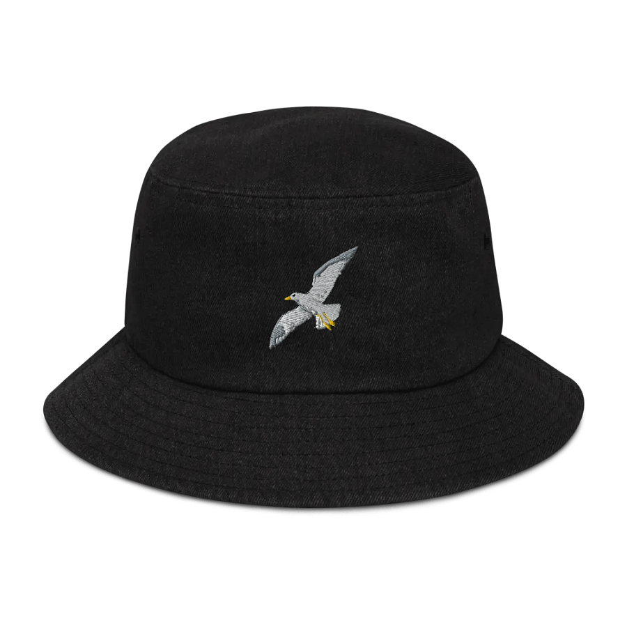 Seagull Flight of Freedom Embroidered Denim Bucket Hat product image (1)
