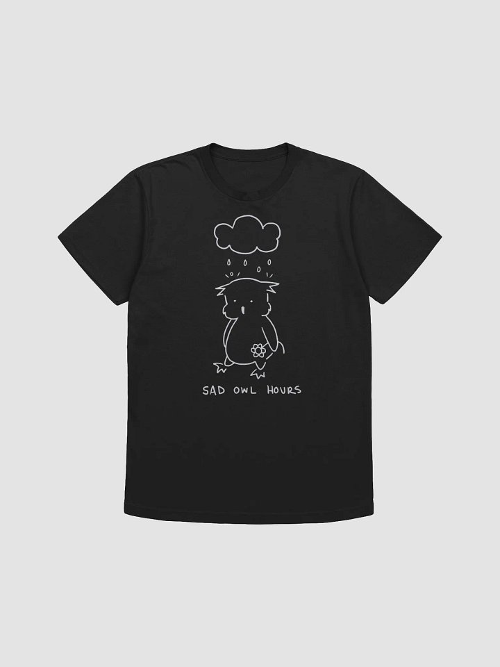 Sad Owl Hours Next Level Supersoft T-shirt (Dark) product image (1)