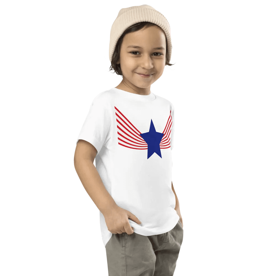Stars & Stripes Ruffled Angel Wings Toddler Tee product image (6)