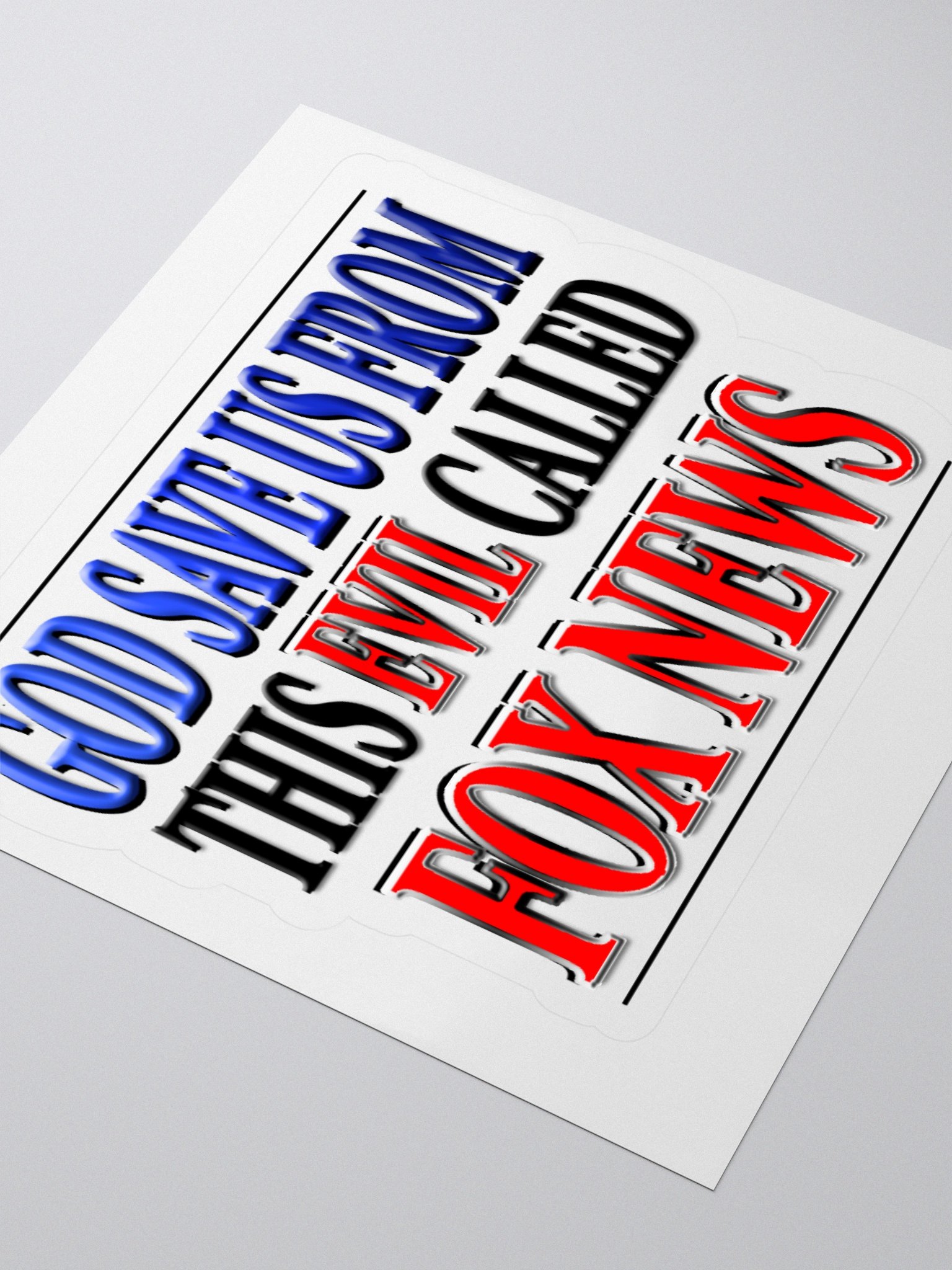 God Save Us From This Evil Called Fox News - Sticker product image (4)