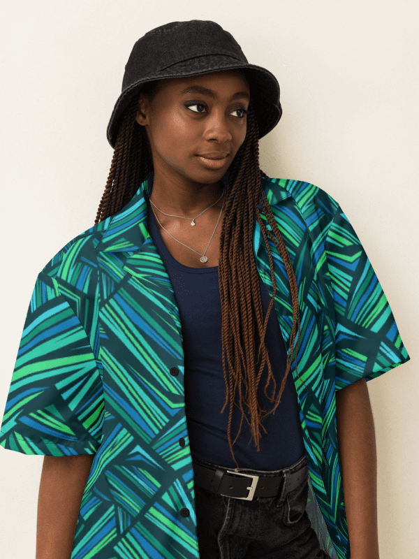 Aqua Angles | Unisex Hawaiian Shirt product image (1)