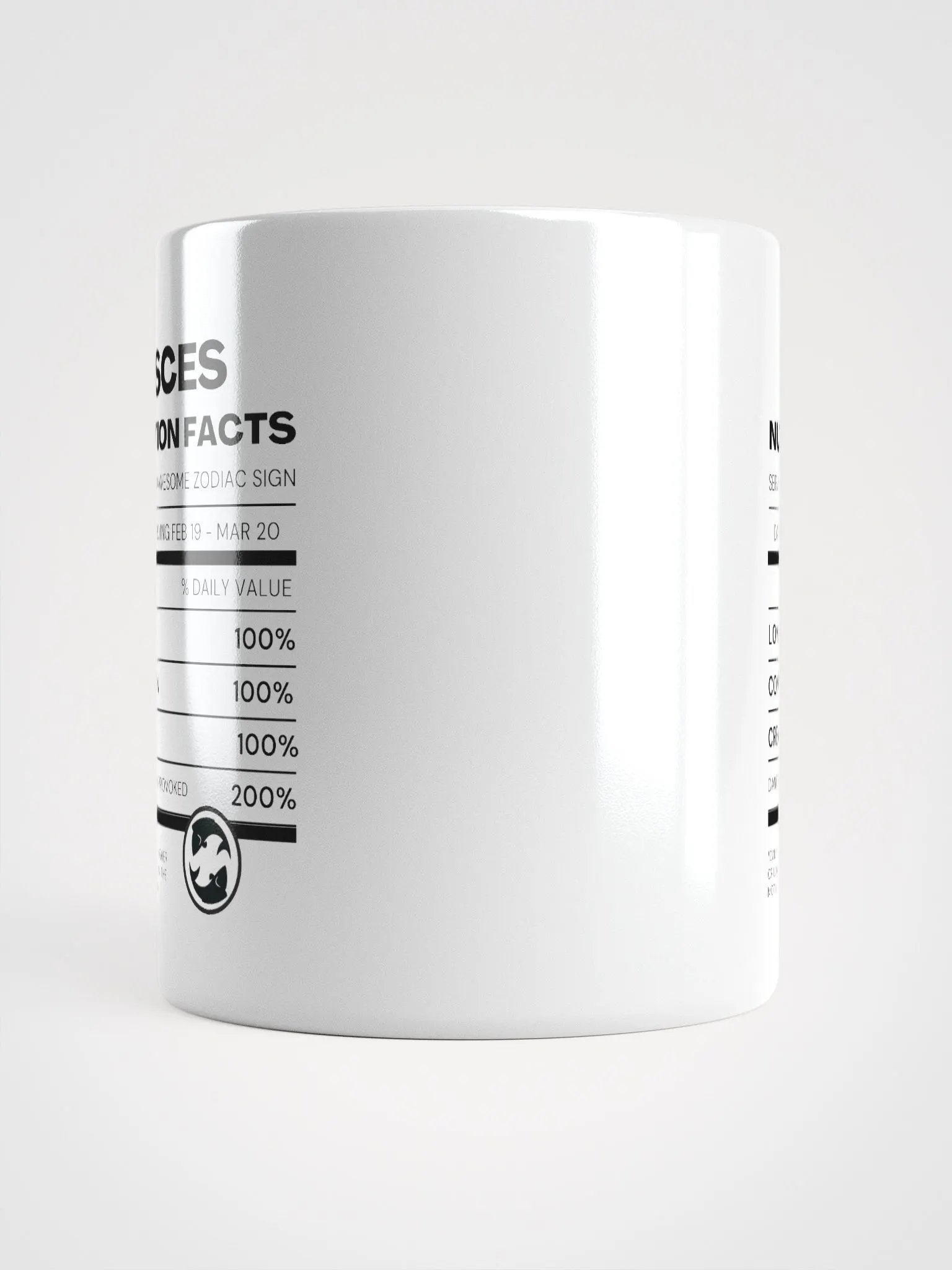 Pisces Nutrition Facts Mug product image (7)