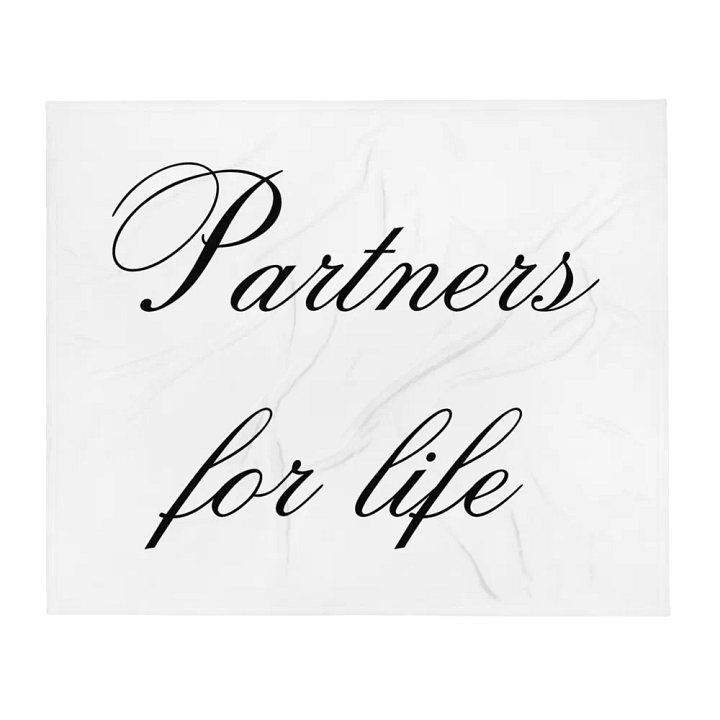 Throw - Partners for life - on White product image (2)