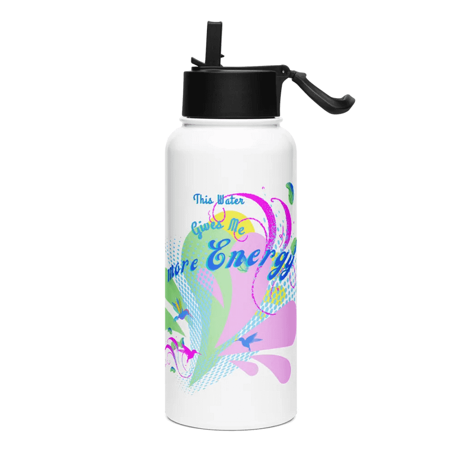 Energetic Vibes Stainless Steel Water Bottle for healthy moms ladies men product image (3)