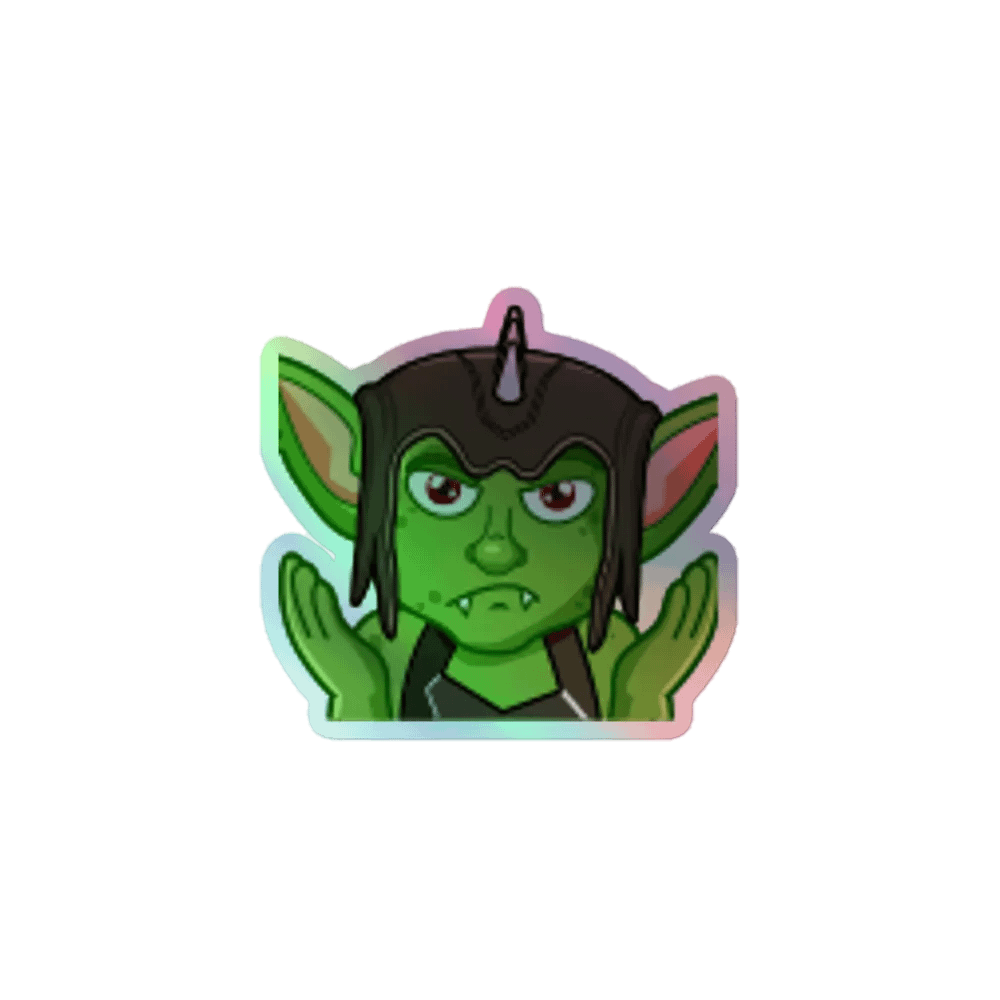 Shrug Holographic Sticker product image (1)