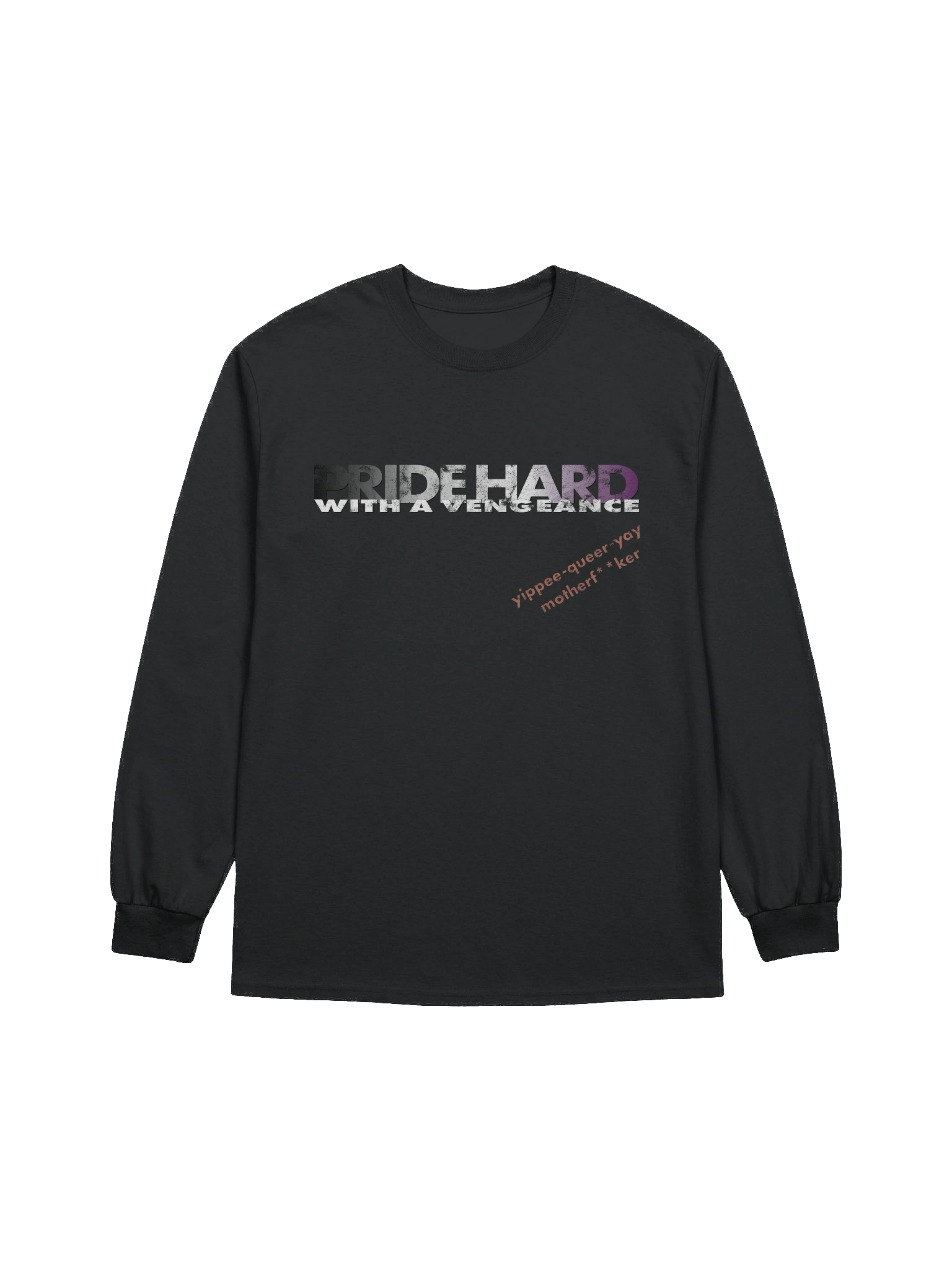 Asexual "Pride Hard" Long Sleeve Tee product image (1)