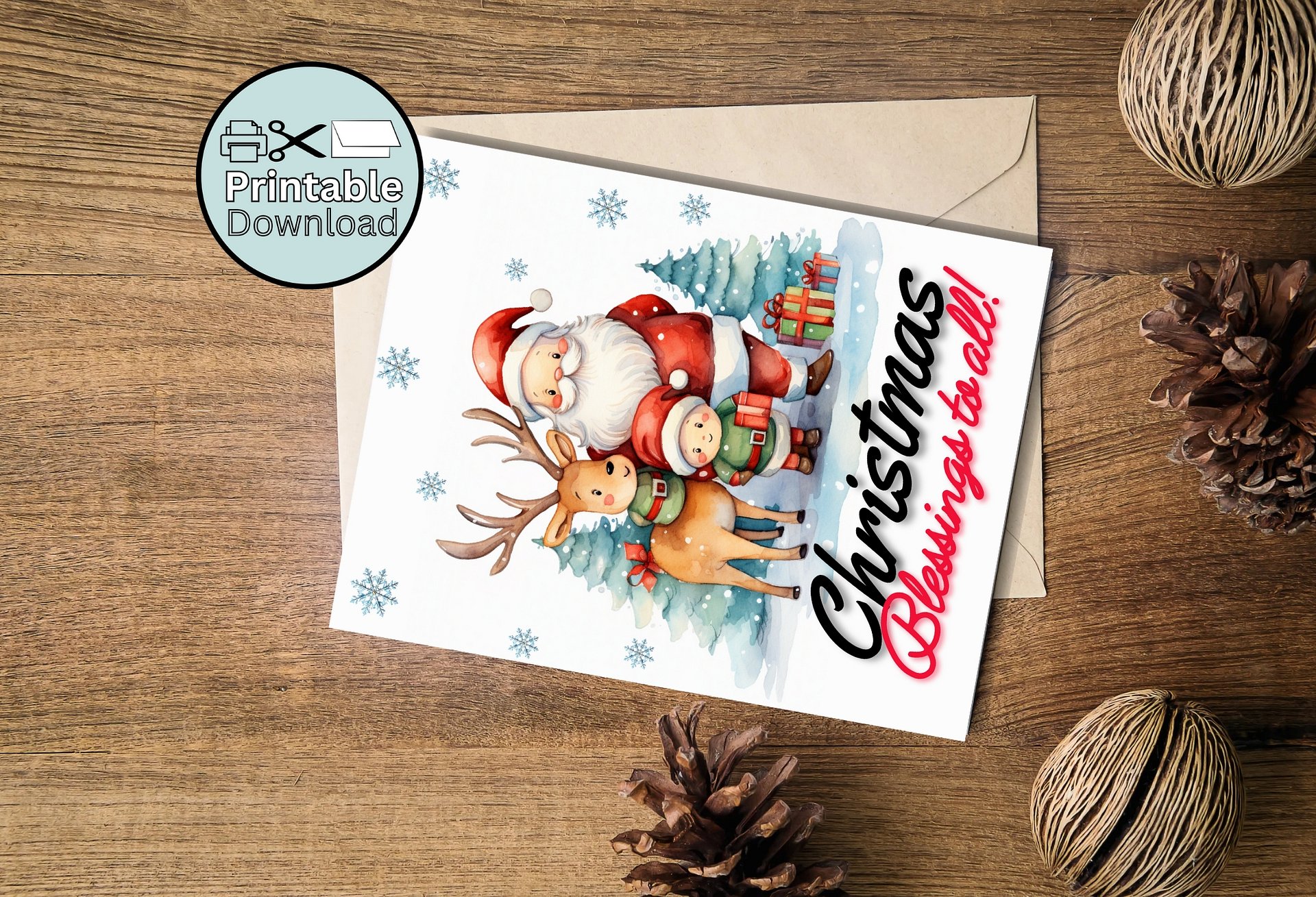 Christmas and New year greetings cards Bundle No 5 (5Cards) product image (2)
